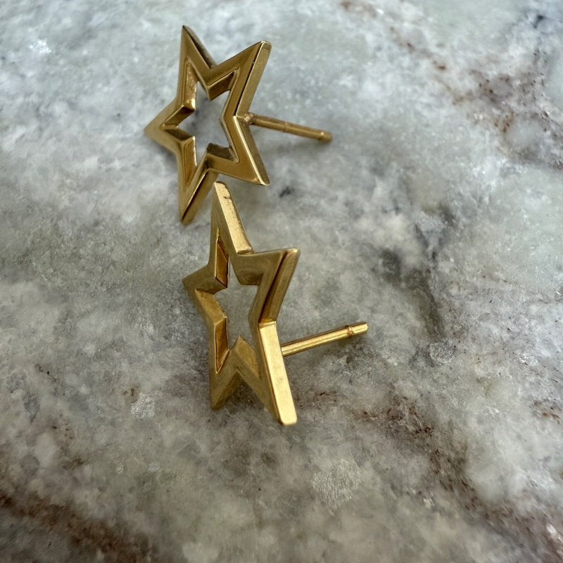 KWIT 14k Yellow Gold Star Stud Earrings