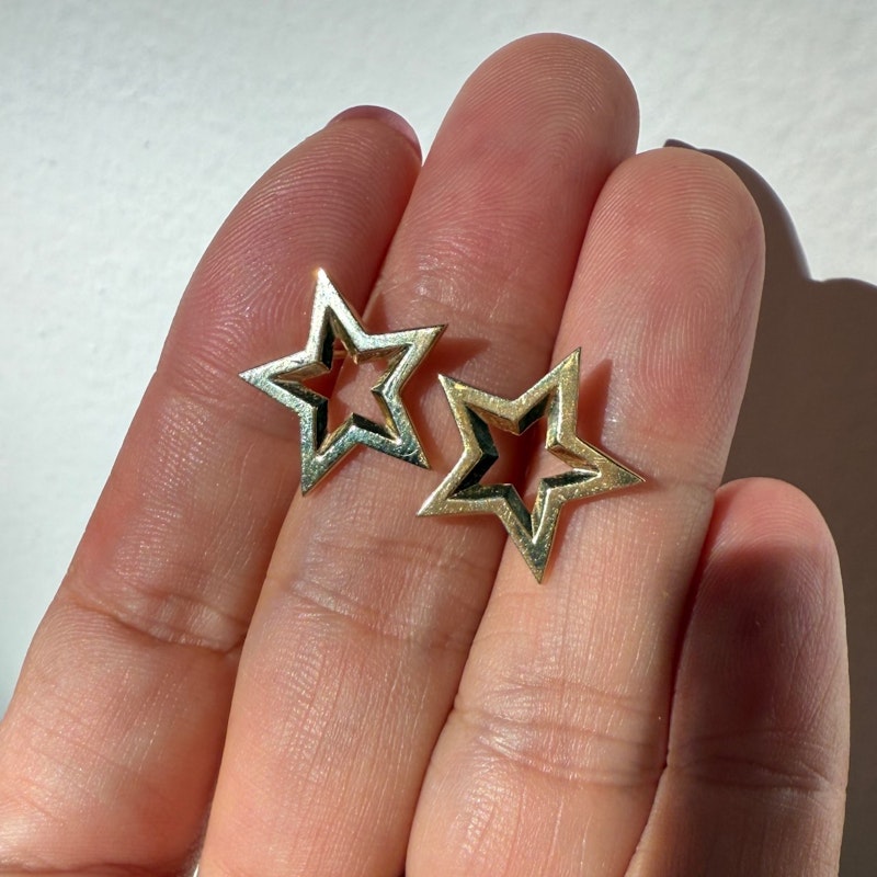 KWIT 14k Yellow Gold Star Stud Earrings