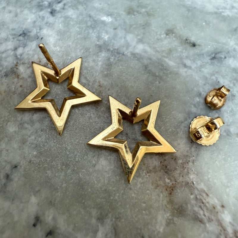 KWIT 14k Yellow Gold Star Stud Earrings