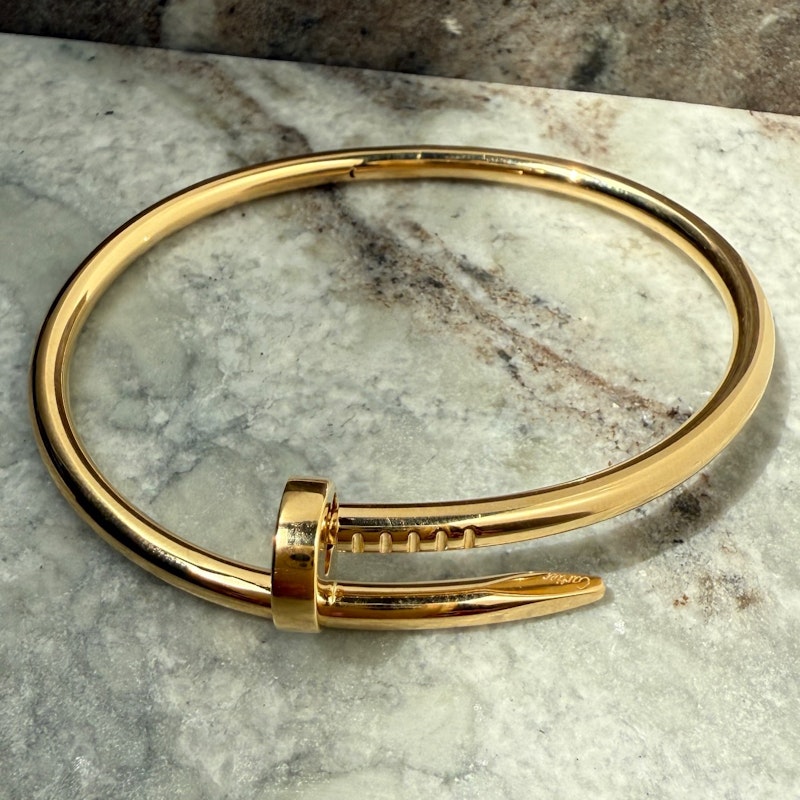 Cartier 18k Yellow Gold Juste Un Clou Bracelet – Classic, Size 17
