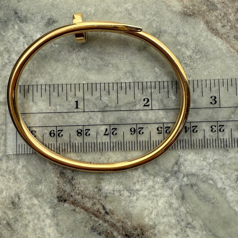 Cartier 18k Yellow Gold Juste Un Clou Bracelet – Classic, Size 17