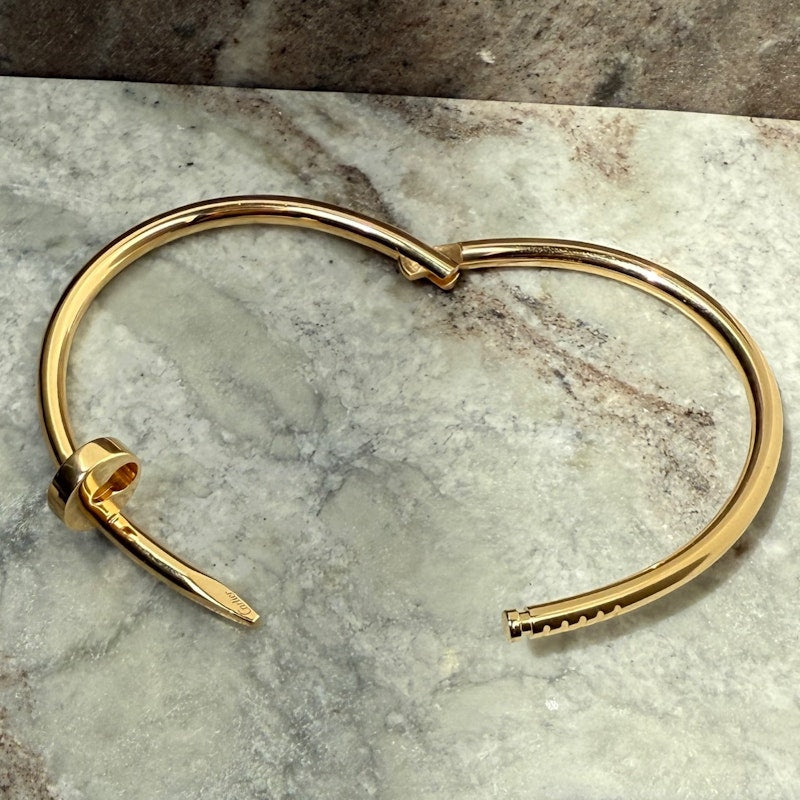 Cartier 18k Yellow Gold Juste Un Clou Bracelet – Classic, Size 17