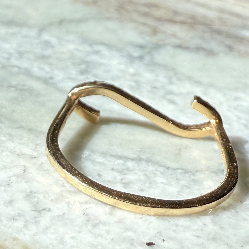 KWIT 14k Yellow Gold Diamond Letter "S" Ring