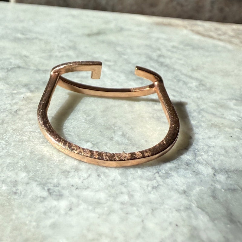 KWIT 14k Rose Gold Letter "G" Ring