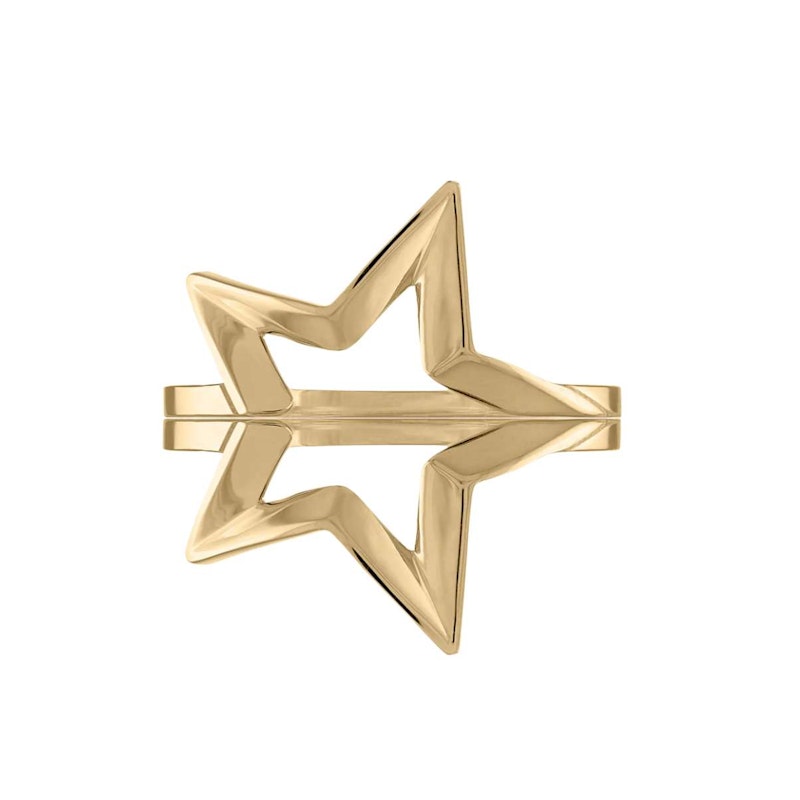 KWIT 14k Yellow Gold Star Friendship Rings Five Point