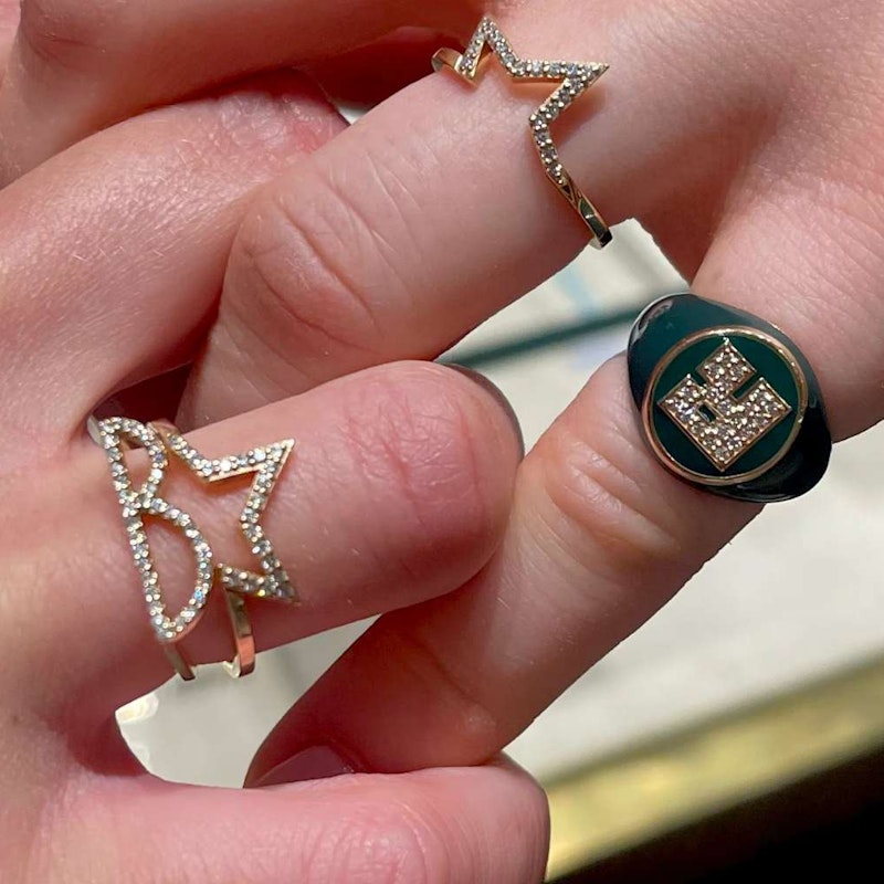 KWIT 14k Yellow Gold Star Friendship Rings Five Point