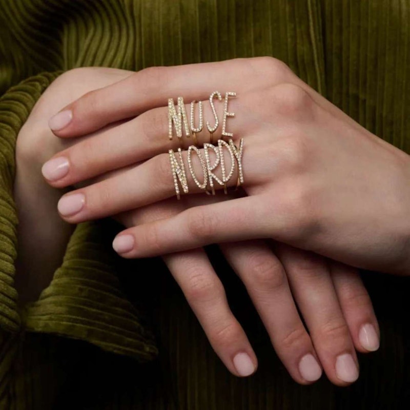 KWIT 14k Yellow Gold Letter "M" Ring