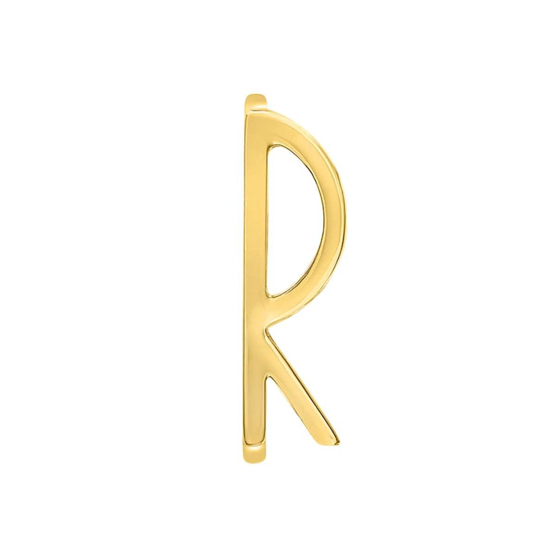 KWIT 14k Yellow Gold Letter "R" Ring