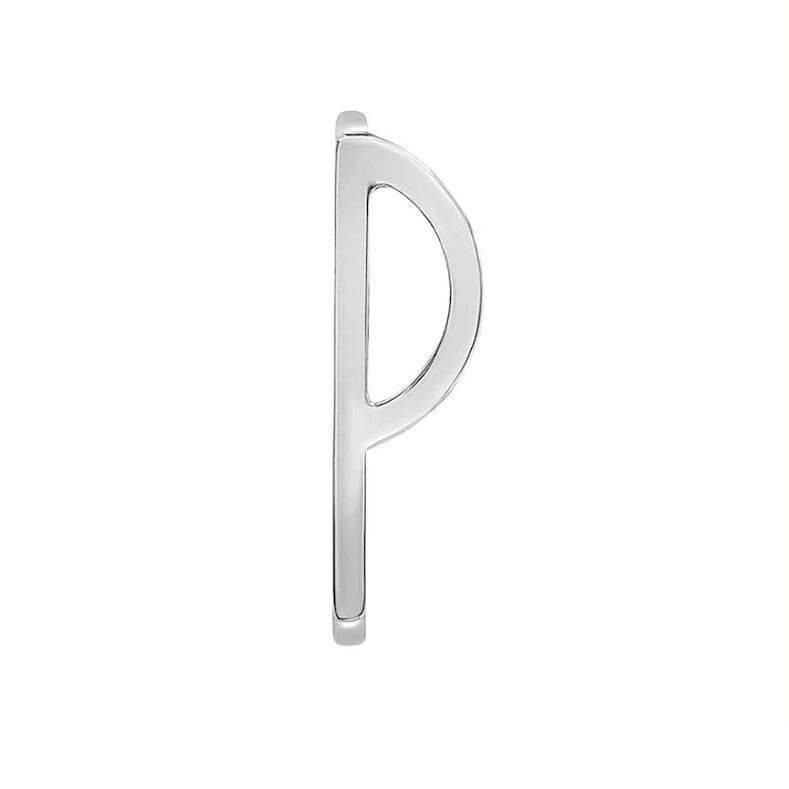 KWIT 14k White Gold Letter "P" Ring