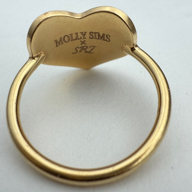 Molly Sims x Shylee Rose 14k Yellow Gold Large Solid Heart Ring