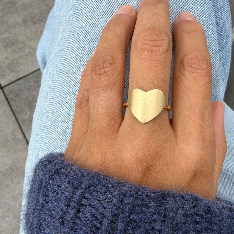 Molly Sims x Shylee Rose 14k Yellow Gold Large Solid Heart Ring
