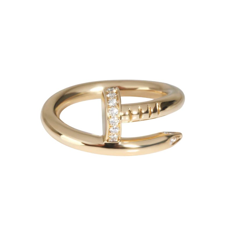 Cartier 18k Yellow Gold Juste Un Clou Diamond Nail Ring