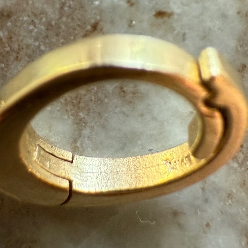 Shylee Rose 14k Yellow Gold Mini Diamond Outline “E” Initial Charm