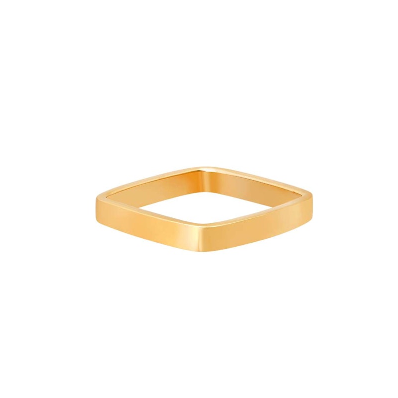 Shylee Rose 14k Yellow Gold Solid Square Ring
