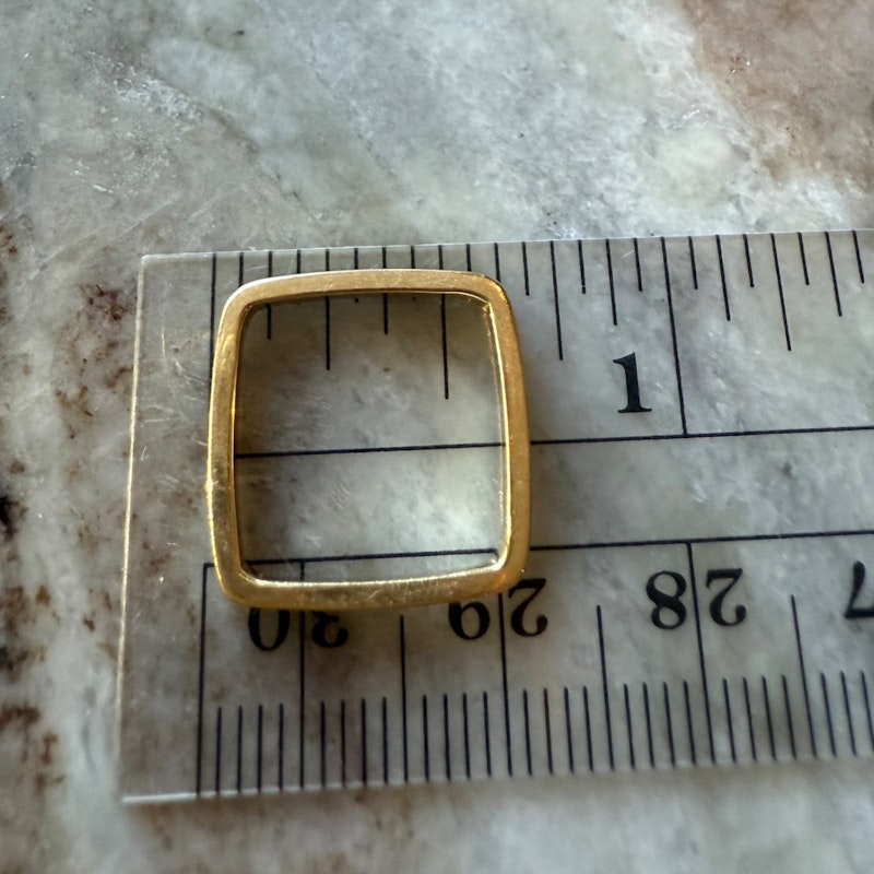 Shylee Rose 14k Yellow Gold Solid Square Ring
