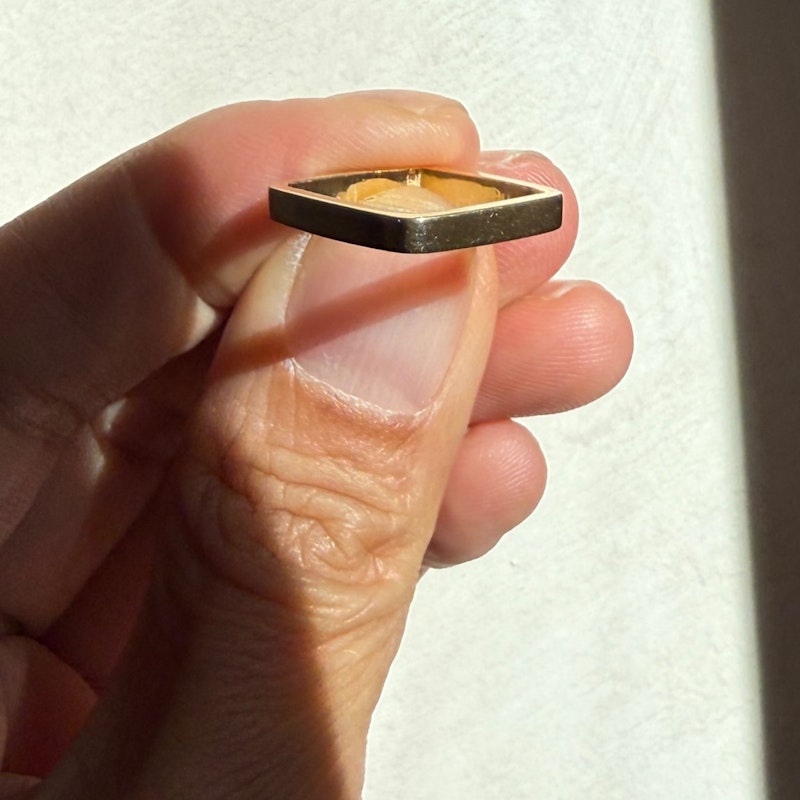 Shylee Rose 14k Yellow Gold Solid Square Ring