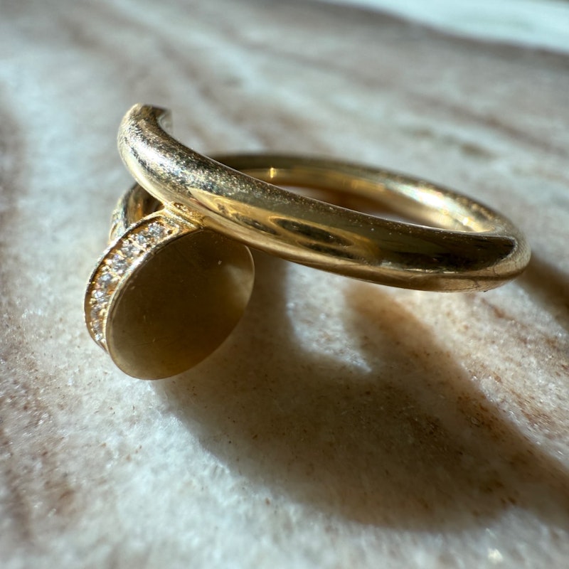 Cartier 18k Yellow Gold Juste Un Clou Diamond Nail Ring