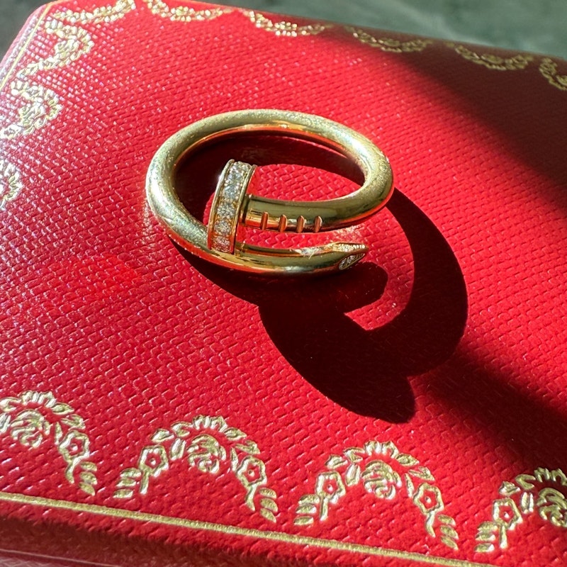 Cartier 18k Yellow Gold Juste Un Clou Diamond Nail Ring