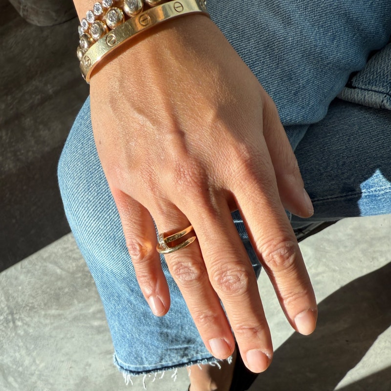 Cartier 18k Yellow Gold Juste Un Clou Diamond Nail Ring