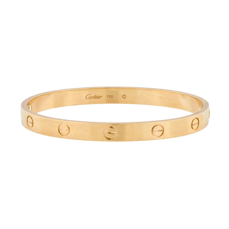 Cartier 18k Yellow Gold LOVE Bracelet, Classic Model, Size 18