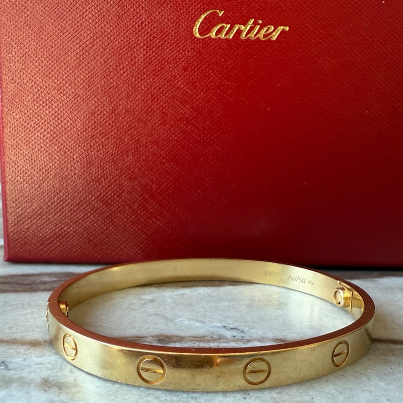 Cartier 18k Yellow Gold LOVE Bracelet, Classic Model, Size 18