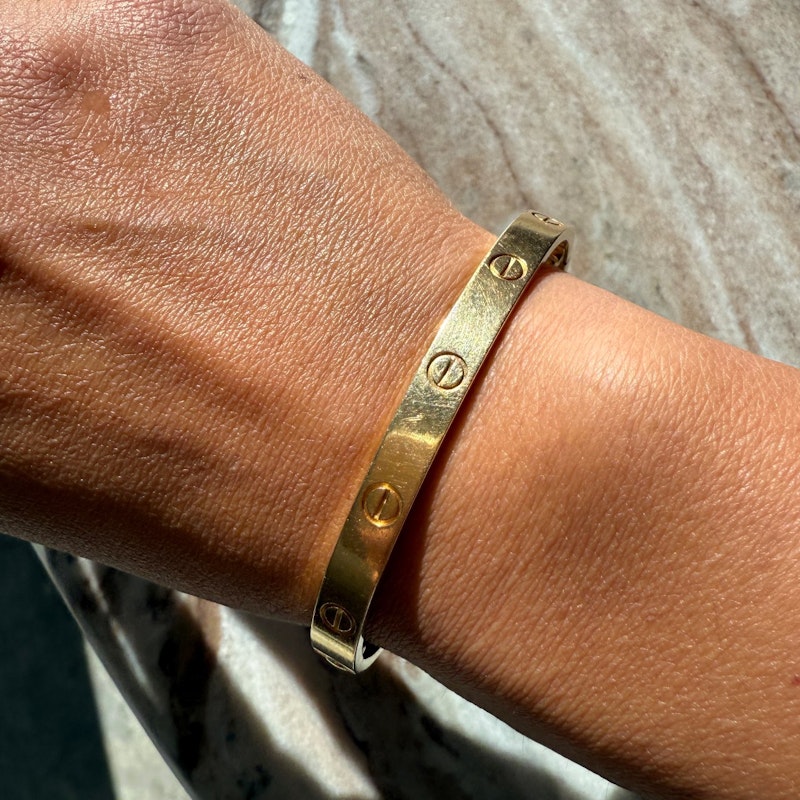 Cartier 18k Yellow Gold LOVE Bracelet, Classic Model, Size 18