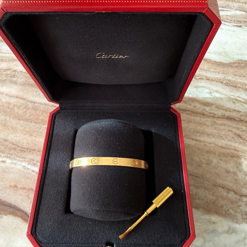 Cartier 18k Yellow Gold LOVE Bracelet, Classic Model, Size 18