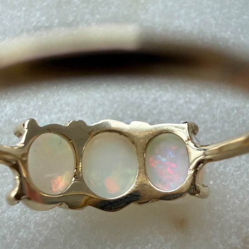 Charlie & Marcelle Gumdrop Ring with Three Opal Cabochons