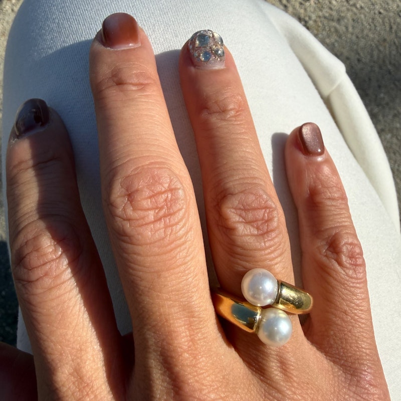 Cartier 18k Yellow Gold Toi & Moi Pearl Ring