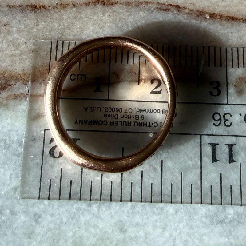 Sirciam 14k Rose Gold Rose Cut Diamond Eternity Band