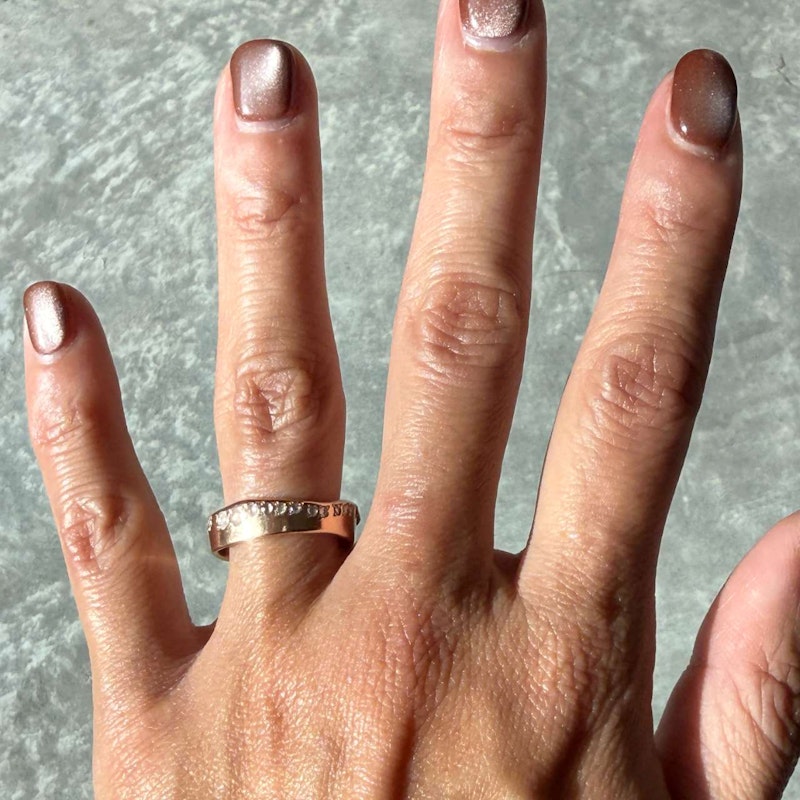 Sirciam 14k Rose Gold Rose Cut Diamond Eternity Band