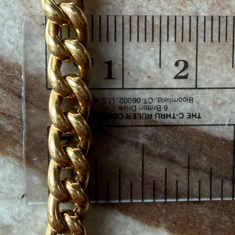 14k Yellow Gold Cuban Link Diamond Heart Bracelet