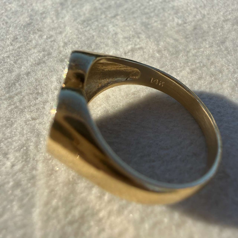 Gjenmi 14k Yellow Gold Small Heart Signet Ring