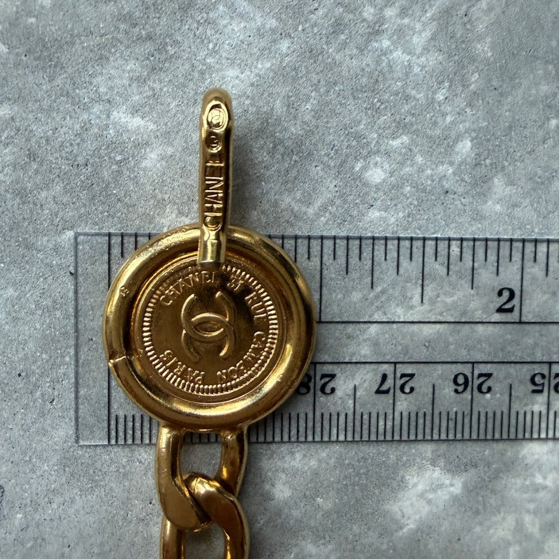 Chanel Vintage Gold-Plated CC Medallion Chain Belt