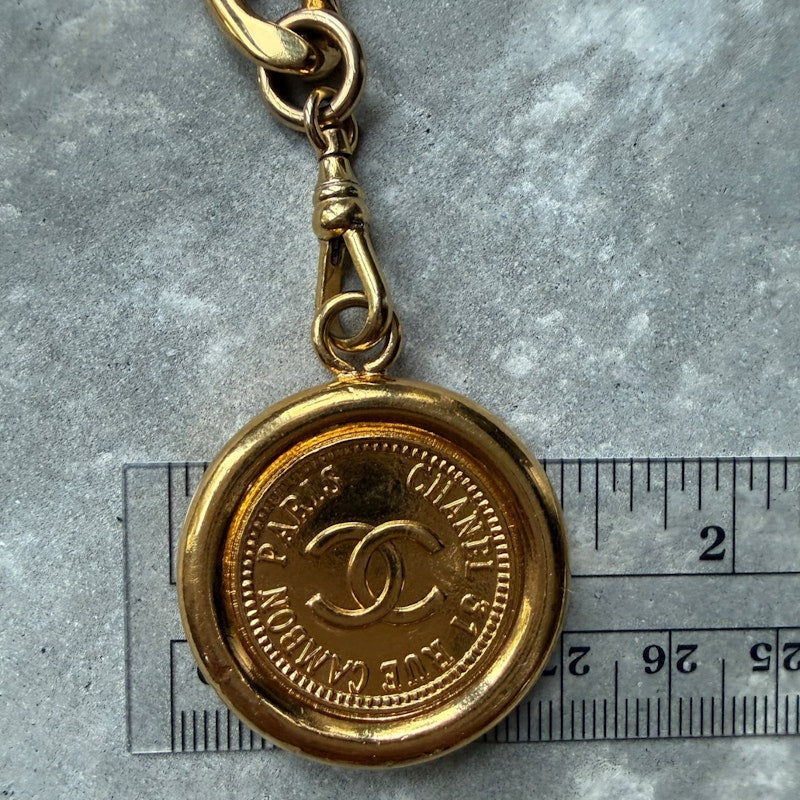 Chanel Vintage Gold-Plated CC Medallion Chain Belt