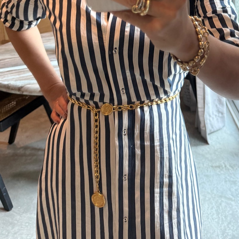 Chanel Vintage Gold-Plated CC Medallion Chain Belt