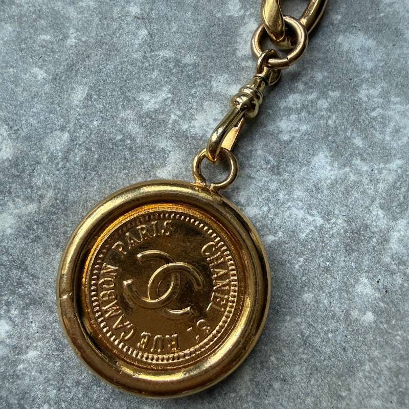 Chanel Vintage Gold-Plated CC Medallion Chain Belt