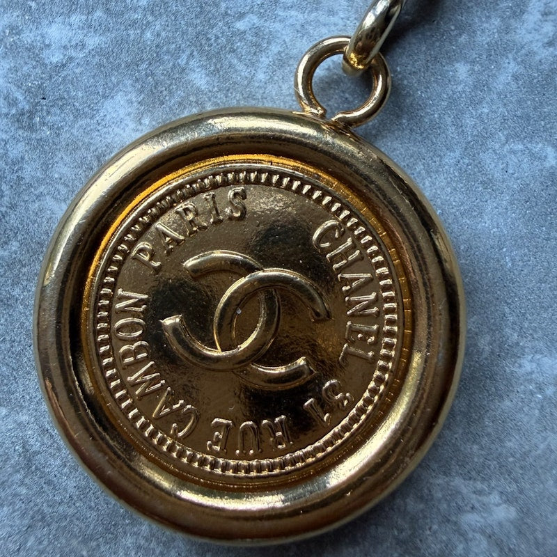 Chanel Vintage Gold-Plated CC Medallion Chain Belt