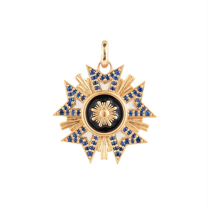 Storrow Sapphire & Enamel Florence Medallion Charm