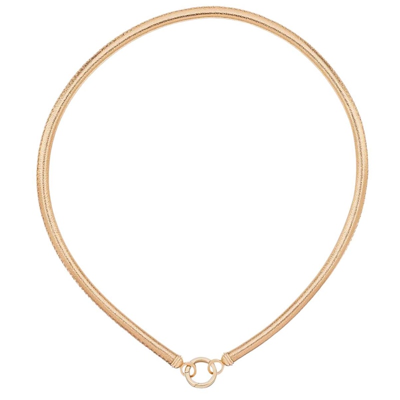 Mason and Books Golden Leather Torque Necklace