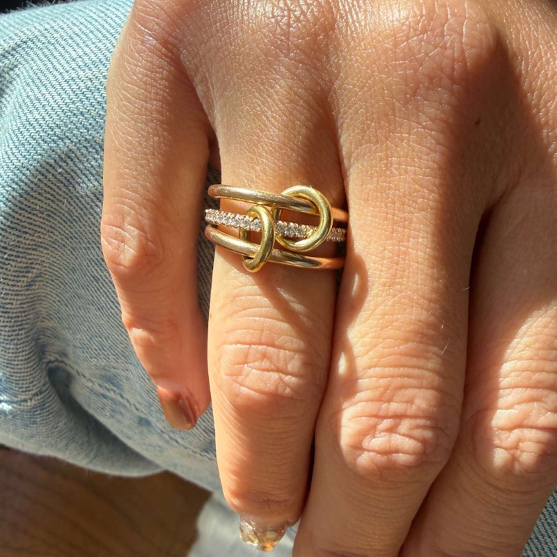 Spinelli Kilcollin Sonny 3-Band Diamond 18k Yellow & Rose Gold