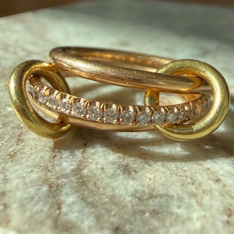 Spinelli Kilcollin Sonny 3-Band Diamond 18k Yellow & Rose Gold