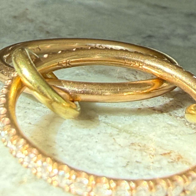 Spinelli Kilcollin Sonny 3-Band Diamond 18k Yellow & Rose Gold