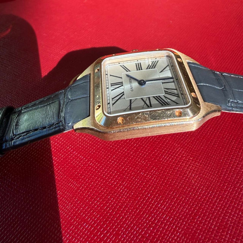 Cartier Santos-Dumont Small Model Watch in 18k Rose Gold