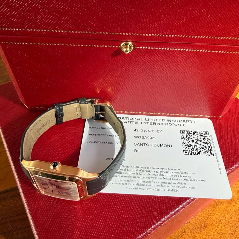 Cartier Santos-Dumont Small Model Watch in 18k Rose Gold