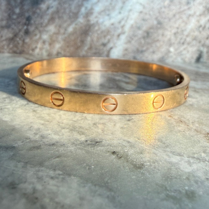 Cartier 18k Yellow Gold LOVE Bracelet, Classic Model, size 17