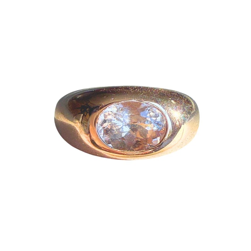 Jacquie Aiche 14k Rose Gold Medium Morganite Dome Ring
