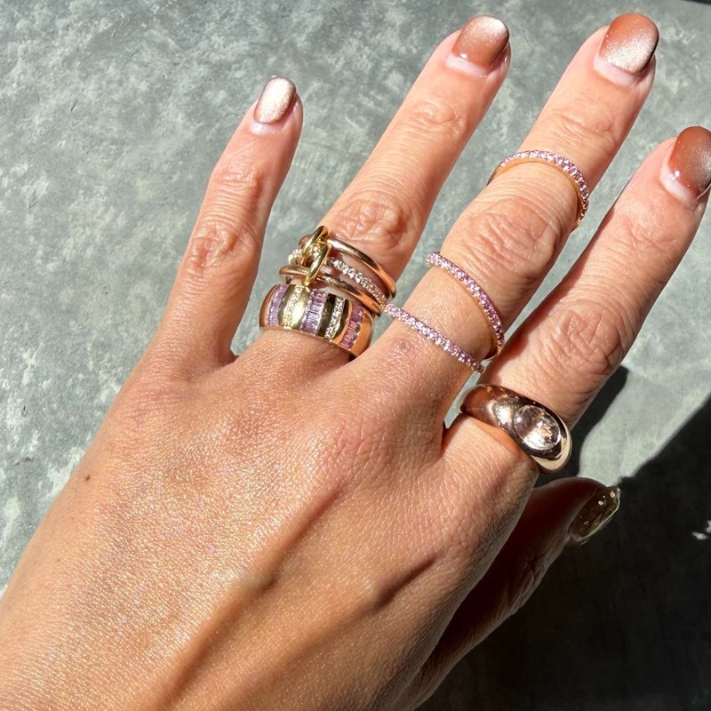 Jacquie Aiche 14k Rose Gold Medium Morganite Dome Ring