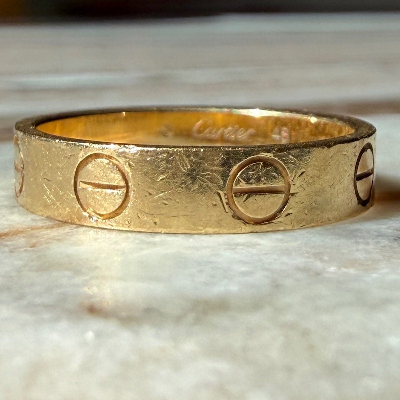 Cartier LOVE Ring Small Model 18k Yellow Gold, sz 48