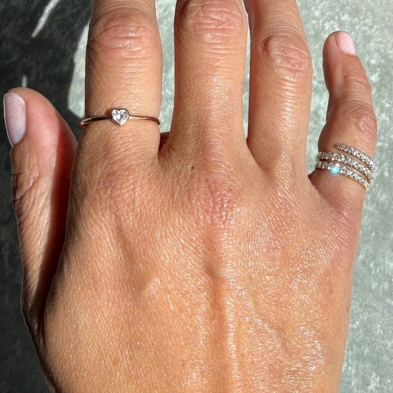 14k Yellow Gold Multi-Row Diamond Wrap Pinkie Ring